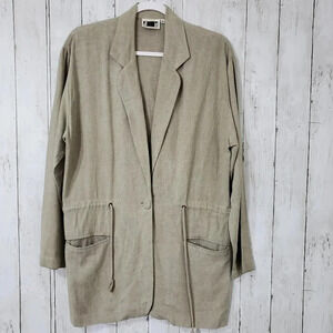 J.M BY SHELLI SEGAL LONG ADJUSTABLE BLAZER.SIZE S